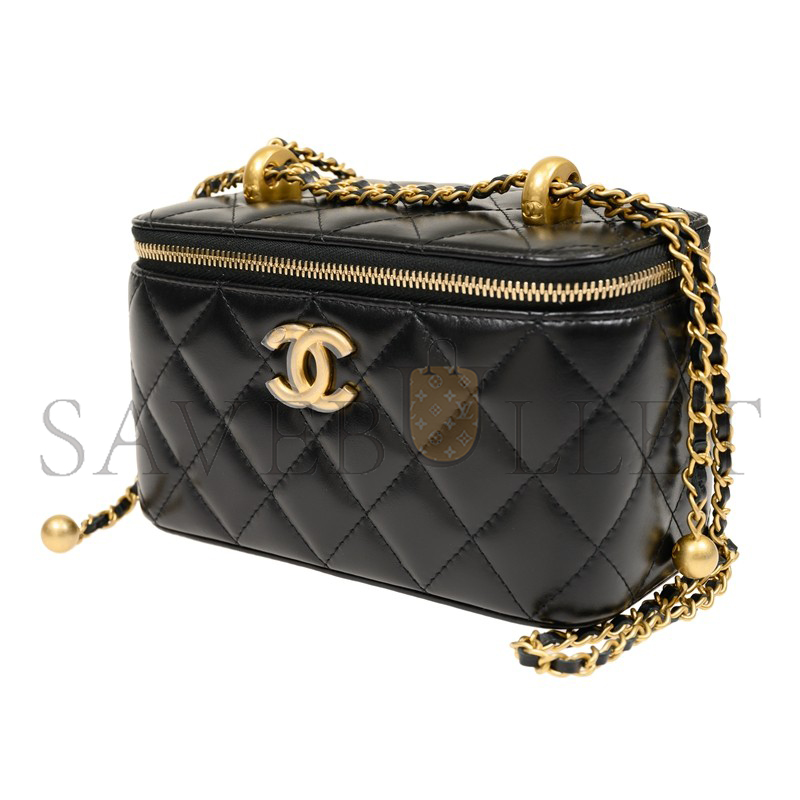 Ch**el cow leather makeup bag box bag crossbody bag shoulder bag women
